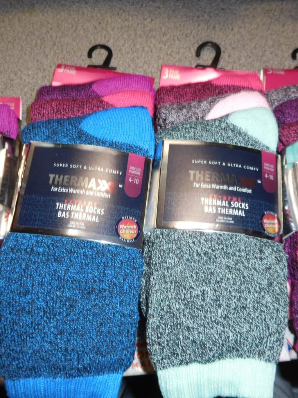 Lot 11 pair NEW THERMAXXX THERMAL SOCKS WOMENS SIZE 4 -10 SHOE